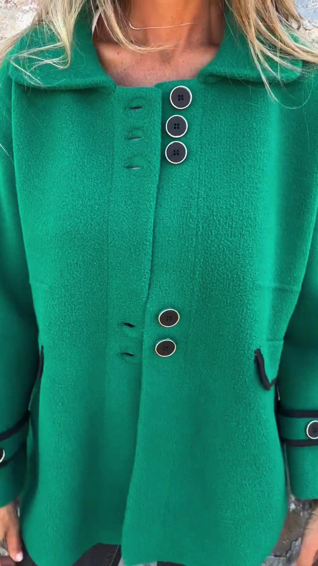 CLEARANCE SALEš„ Women's Casual Wool Lapel Button Coat