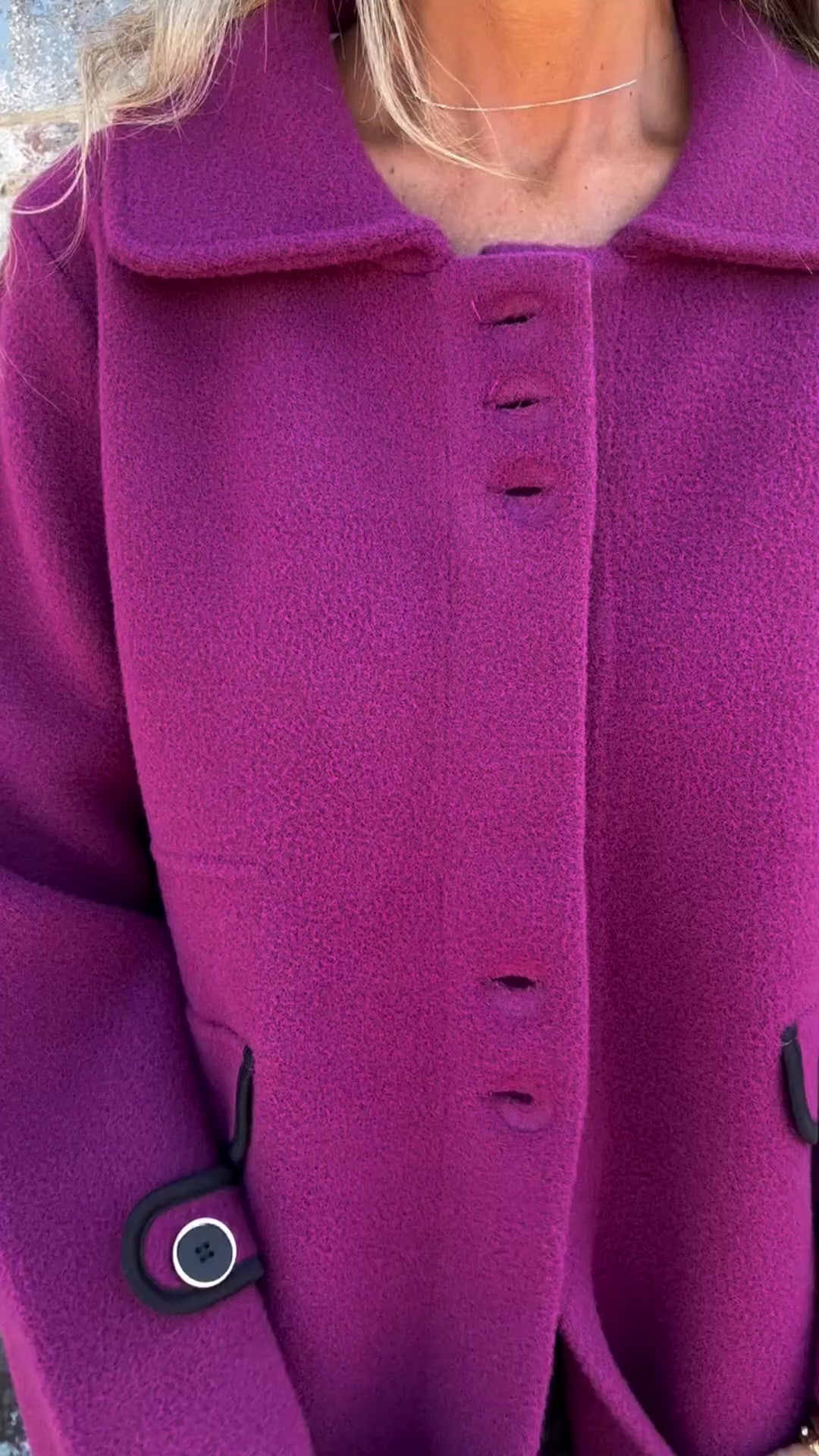 CLEARANCE SALEš„ Women's Casual Wool Lapel Button Coat