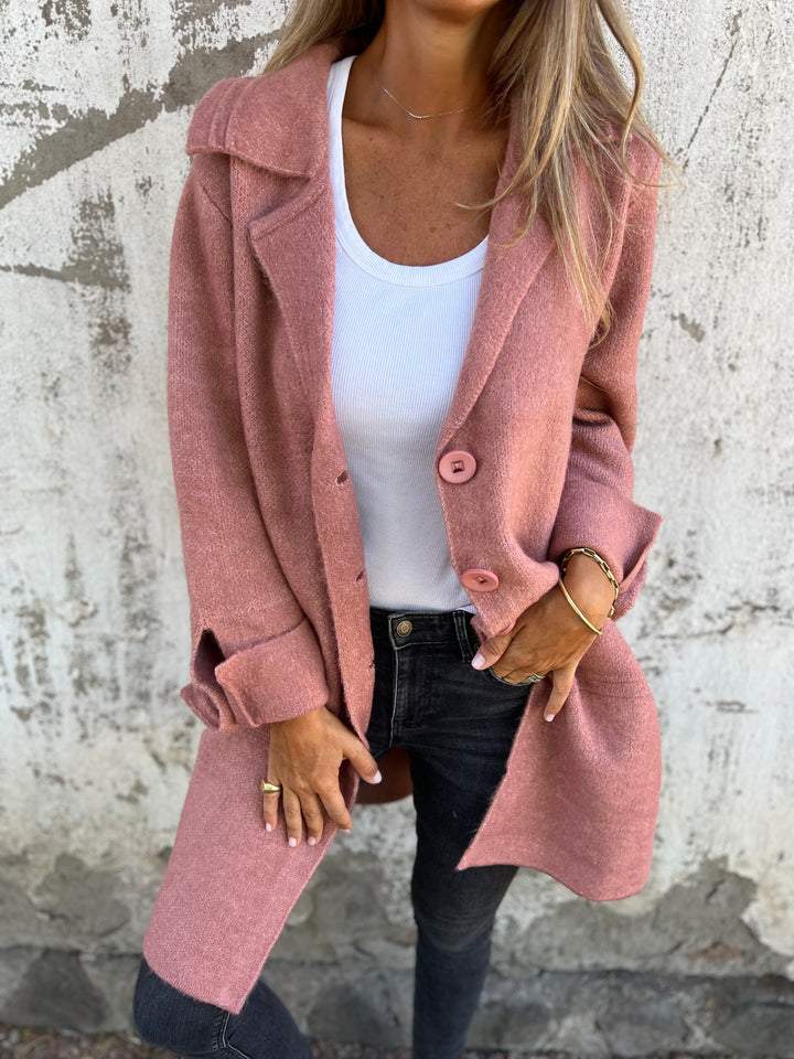 CLEARANCE SALEš„ Casual Lapel Wool Single Breasted Long Coat- 48% OFF