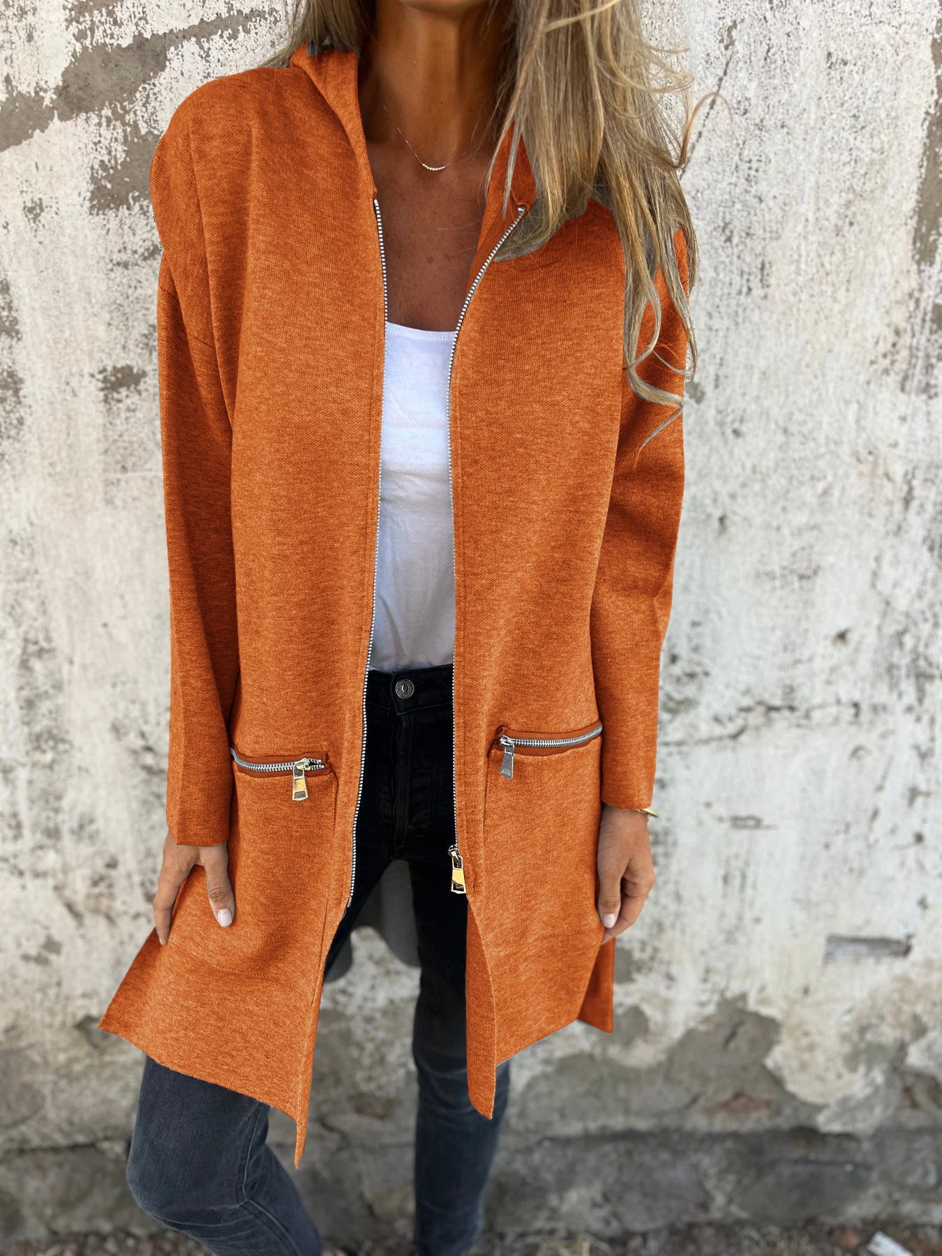 CLEARANCE SALEš„ Zipper Long Sleeve Hooded Jacket