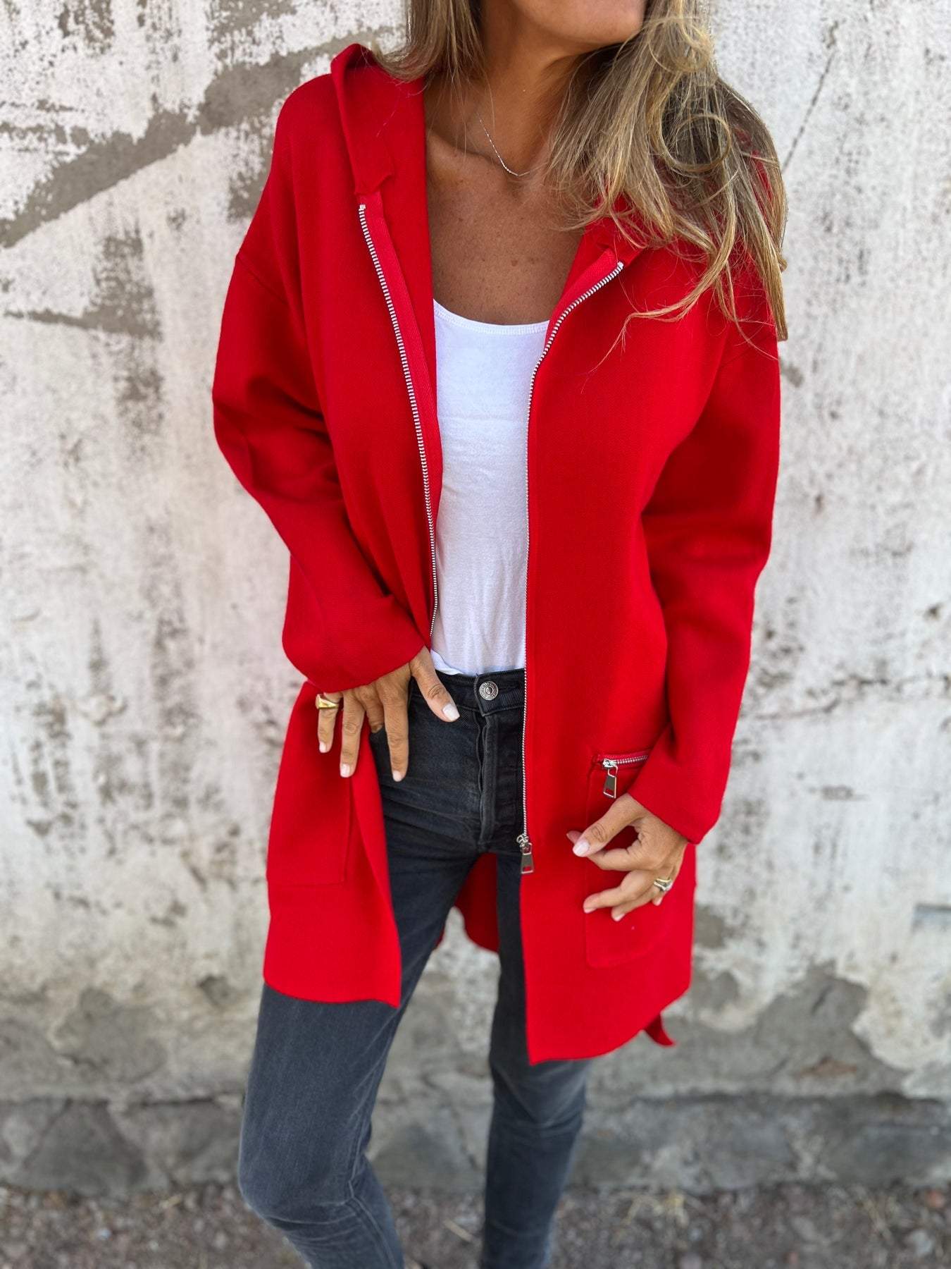 CLEARANCE SALEš„ Zipper Long Sleeve Hooded Jacket