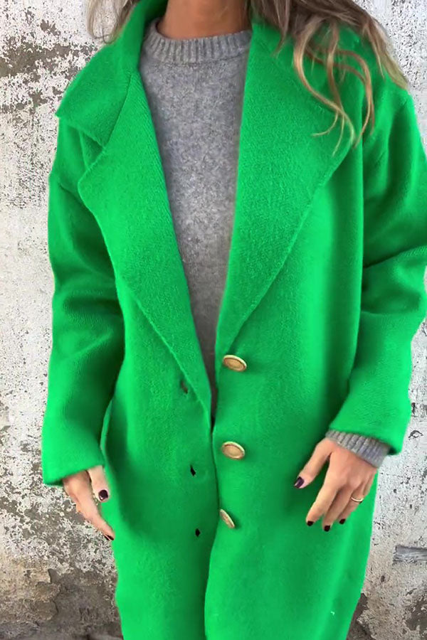 CLEARANCE SALEš„Solid Color Lapel Long Sleeve Loose Casual Jacket- 48% OFF