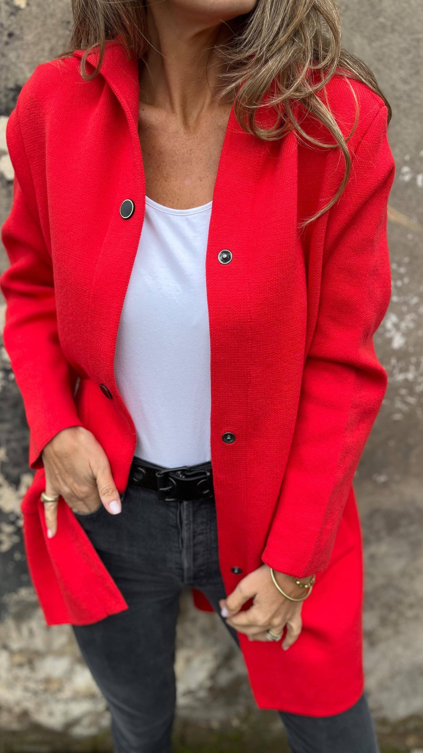 CLEARANCE SALE🔥Women's Hooded Long-sleeved Side Button Design Casual Jacket
