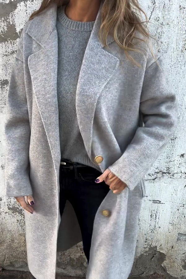 CLEARANCE SALEš„Solid Color Lapel Long Sleeve Loose Casual Jacket- 48% OFF
