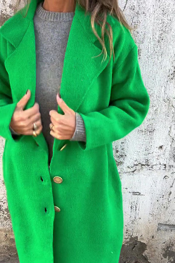 CLEARANCE SALEš„Solid Color Lapel Long Sleeve Loose Casual Jacket- 48% OFF