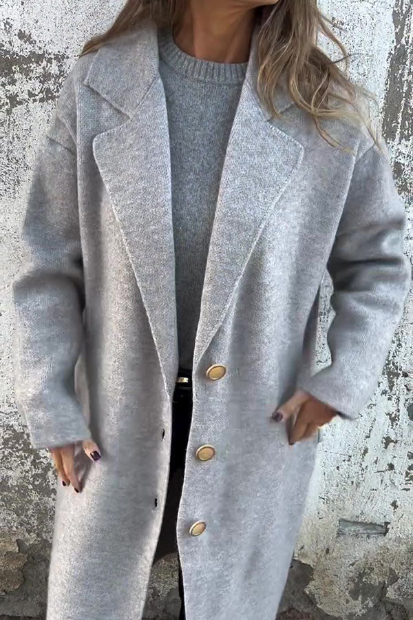 CLEARANCE SALEš„Solid Color Lapel Long Sleeve Loose Casual Jacket- 48% OFF