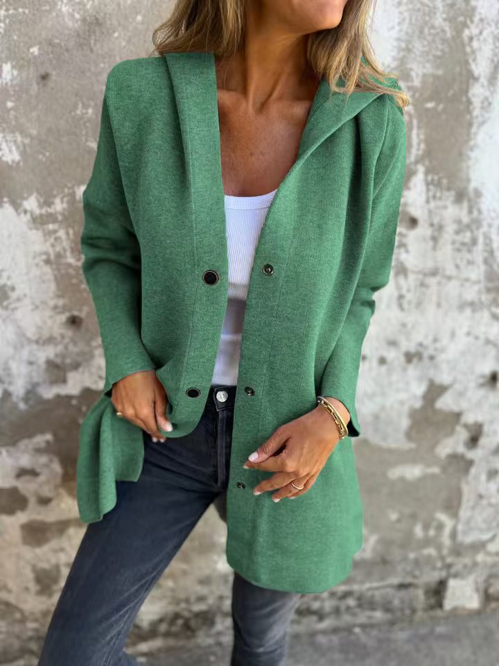 CLEARANCE SALEš„ Casual Single Breasted Hooded Jacket
