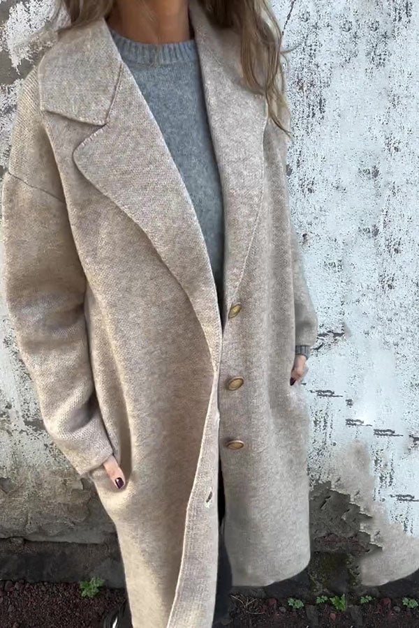 CLEARANCE SALEš„Solid Color Lapel Long Sleeve Loose Casual Jacket- 48% OFF
