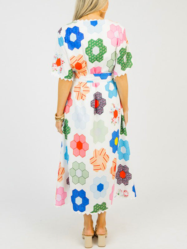 NEW🔥 Floral Print Tie Waist Dress- Tax Free