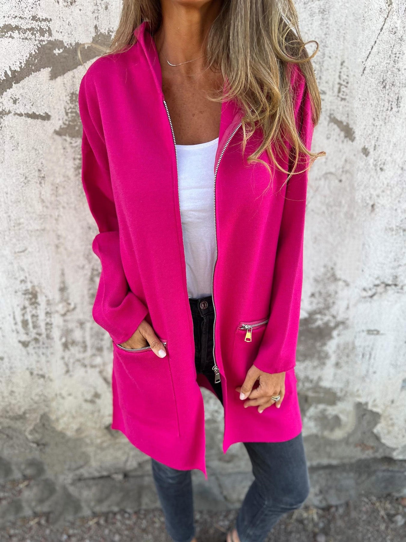 CLEARANCE SALEš„ Zipper Long Sleeve Hooded Jacket