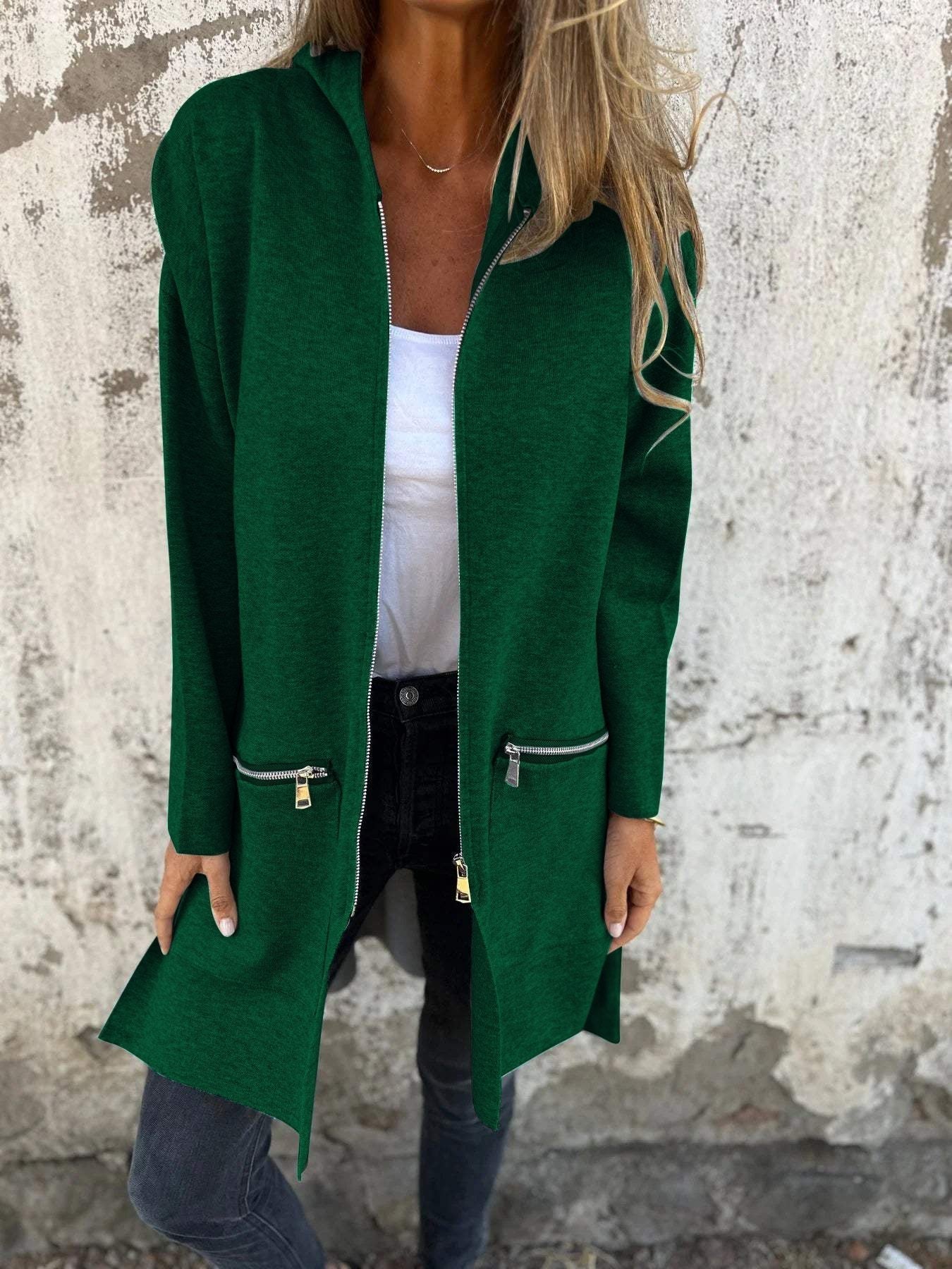 CLEARANCE SALEš„ Zipper Long Sleeve Hooded Jacket