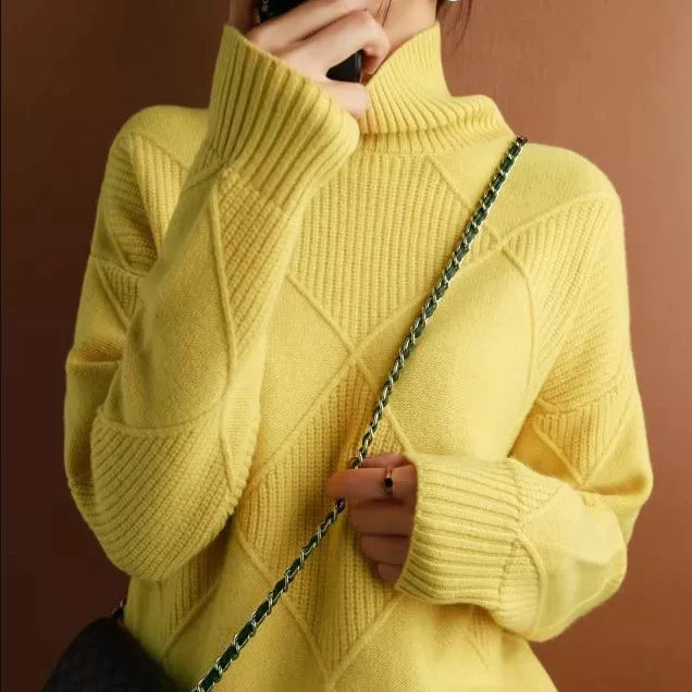 CASHMERE TURTLENECK SWEATER CARDIGAN