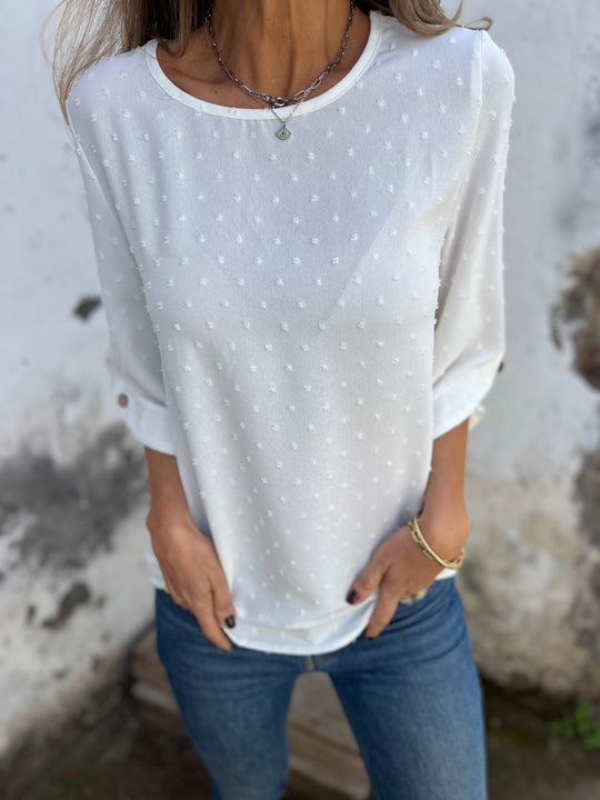 CLEARANCE SALE🔥 Round Neck Embroidered Large Cuffs Casual Shirt